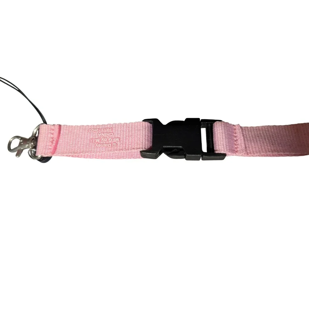 Disney Minnie Mouse Florida Pink Lanyard ID Key Holder Buckle Release Strap